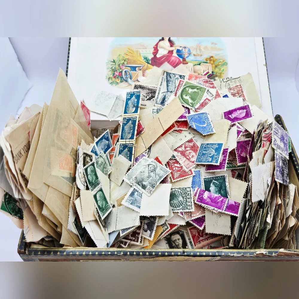 HUGE Lot Of Vintage Stamps‎ Mid Century Both Used And Unused